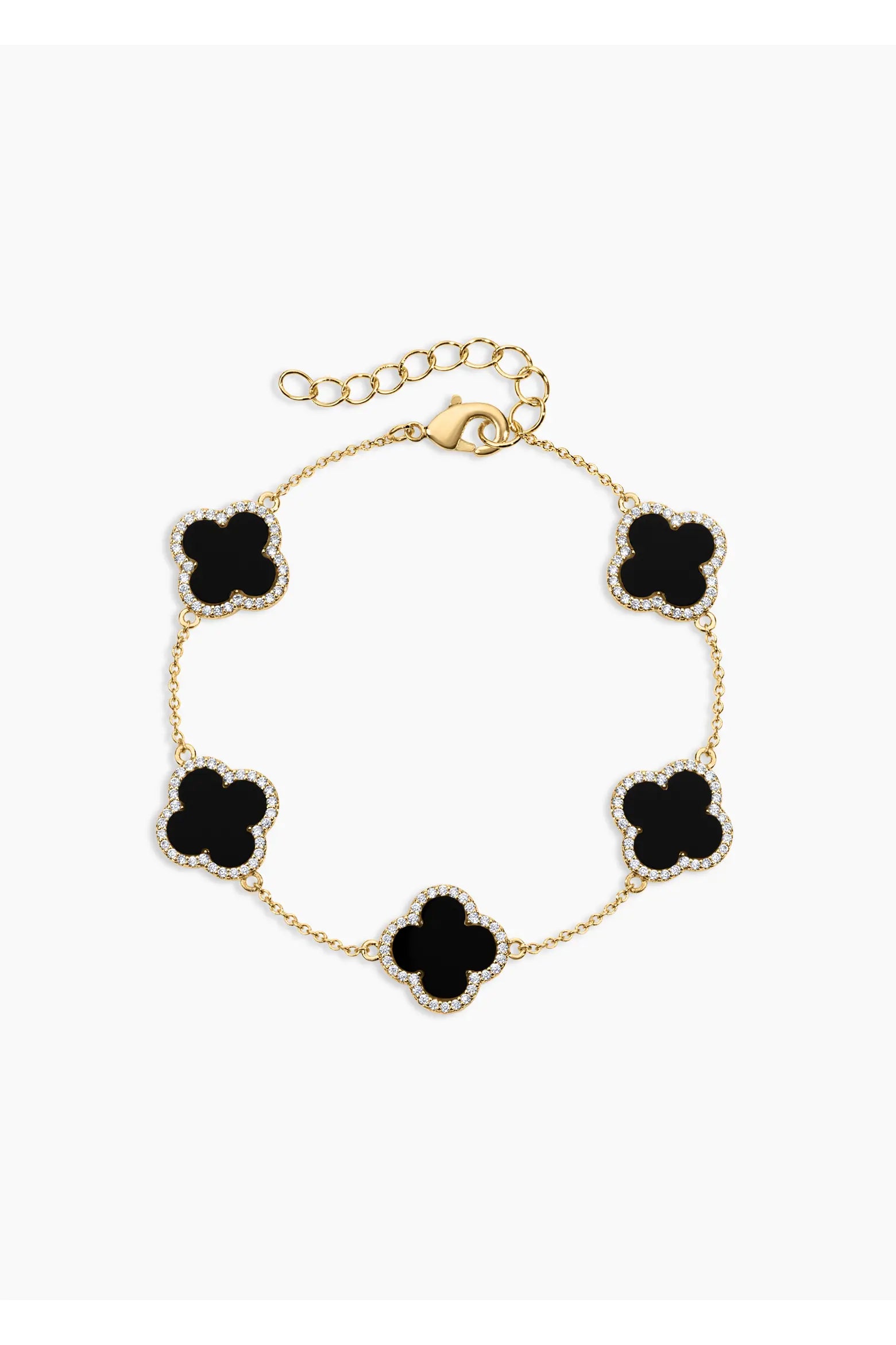 Trifoglio Onyx Clover Bracelet