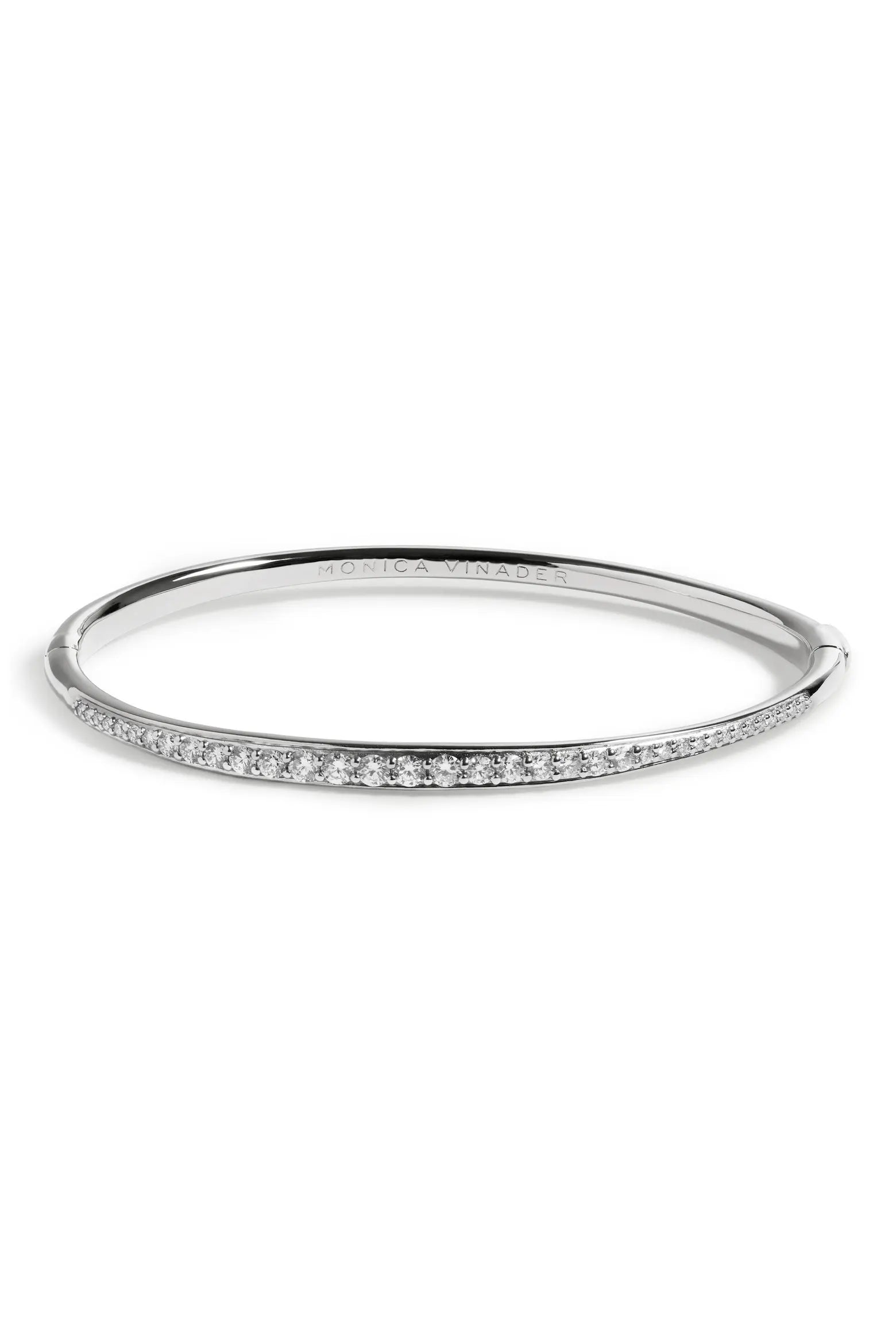 Lume Silver Pavé Bangle